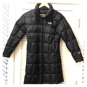 North Face mid-thigh puffy jacket